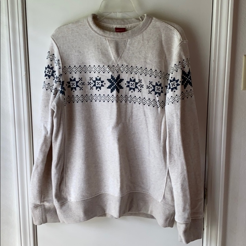 Merona Cream Snowflake Oversized Sweatshirt